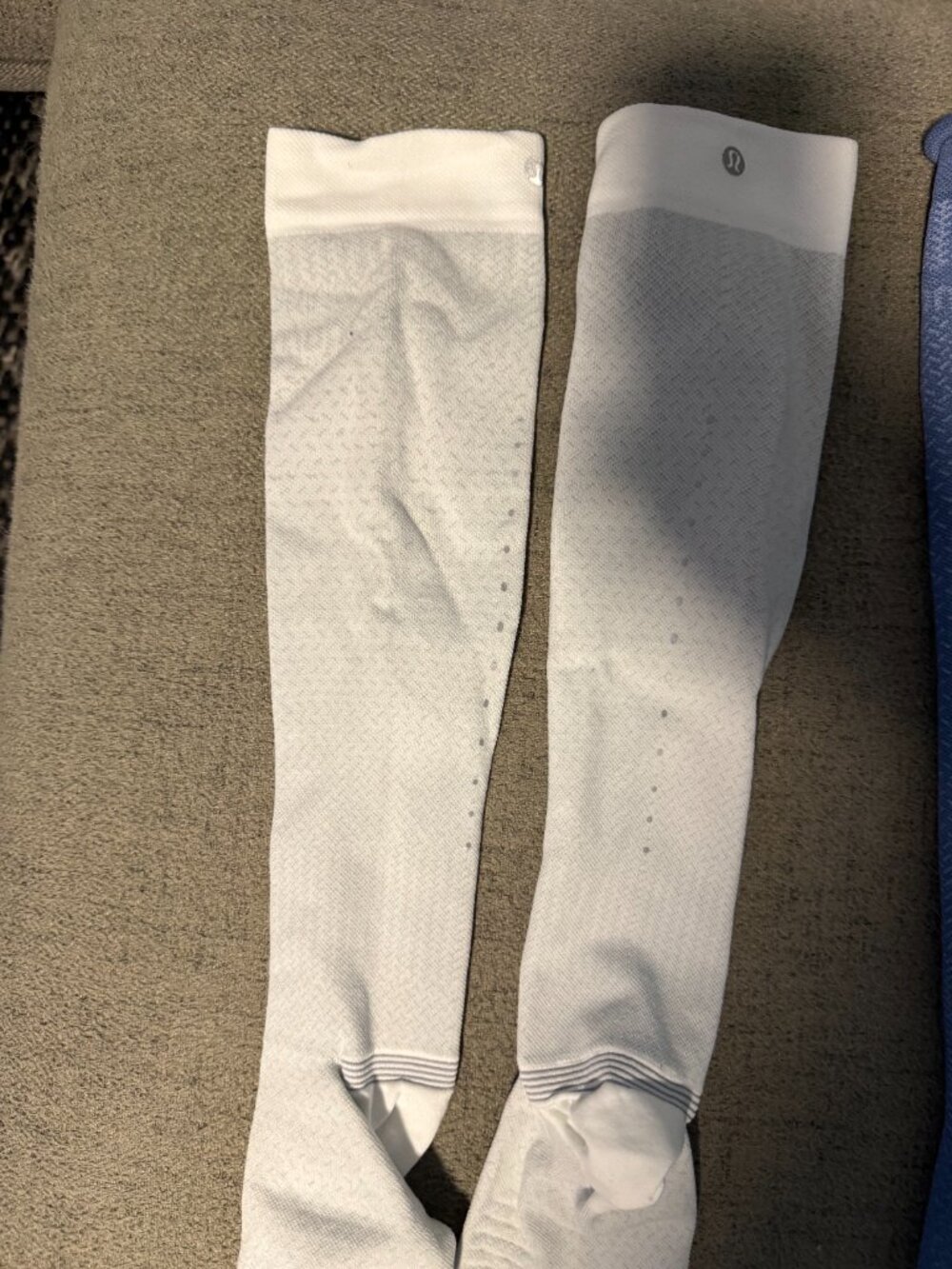 SET OF 2: Lululemon MicroPillow Compression Knee-High Running Socks SZ Large - Picture 4 of 12